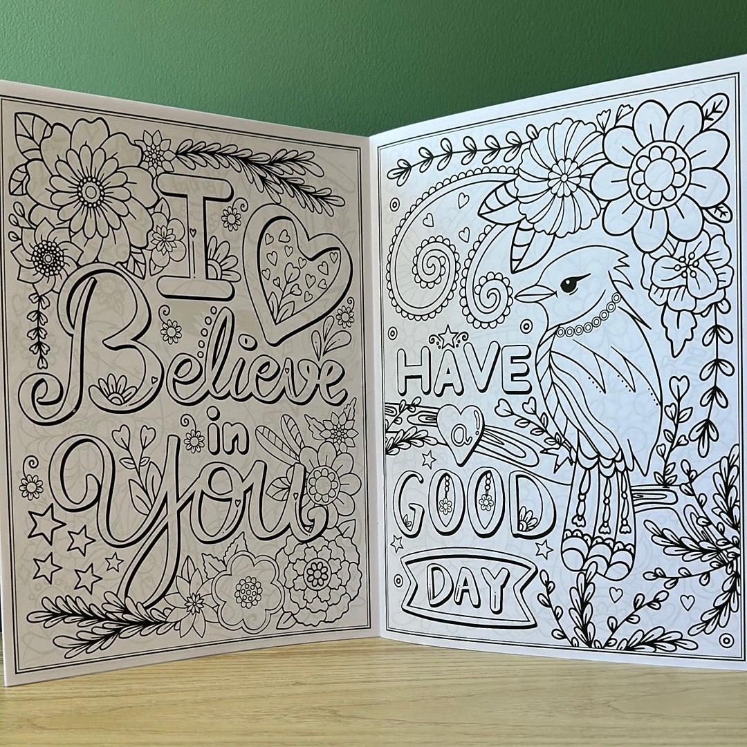 Colouring In Book with Inspirational Quotes A4 (Large)