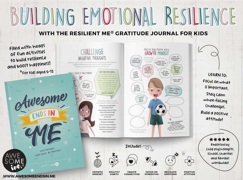 Gratitude Journal for tweens and teens - Awesome Ends in ME - Resilient ME