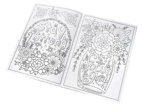 Colouring In Book with Inspirational Quotes A4 (Large)